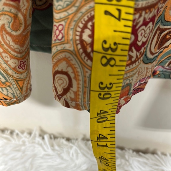 Red and Orange Ruffled Tiered Sundress with Cold Shoulder - Picture 8 of 10